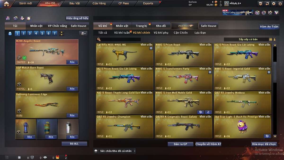 shop acc cf uy tin gia re